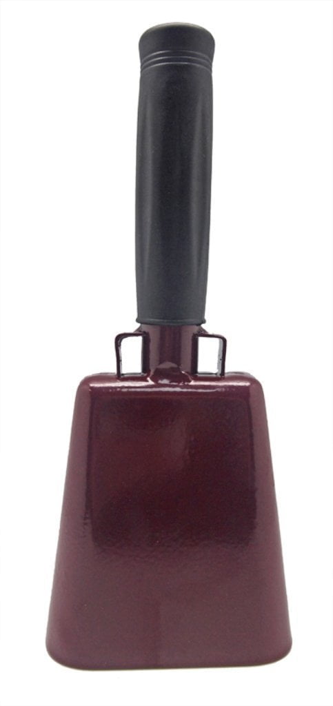 Toys Large 11 Inch Cowbell with Handle Maroon