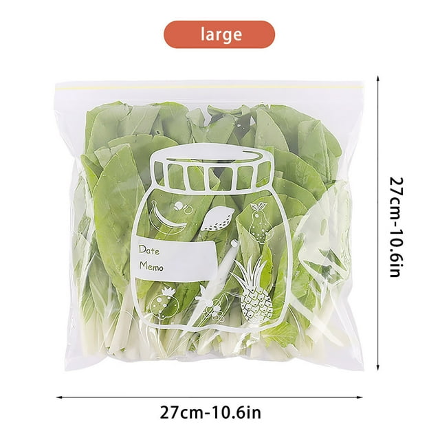 Agiferg Sac Simple Nervure Sac de Scellage Transparent Qualité Alimentaire PE Sac de Conservation Auto-Scellant Sac de Rangement Alimentaire pour Réfrigérateur (Petit 30 Pcs)