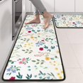 thumbnail image 2 of Kitchen Rugs Sets Of 2,Pioneer Flower Floral Print Pattern Anti Fatigue Kitchen Mat Rugs Non Slip Washable,Decorative Kitchen Floor Mats for Kitchen,Sink,Laundry,17"x47"+17"x47", 2 of 5