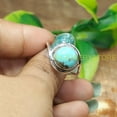 thumbnail image 4 of Natural Blue Turquoise Gemstone 925 Sterling Silver Handmade Statement Ring Gift Jewelry For Her, 4 of 5