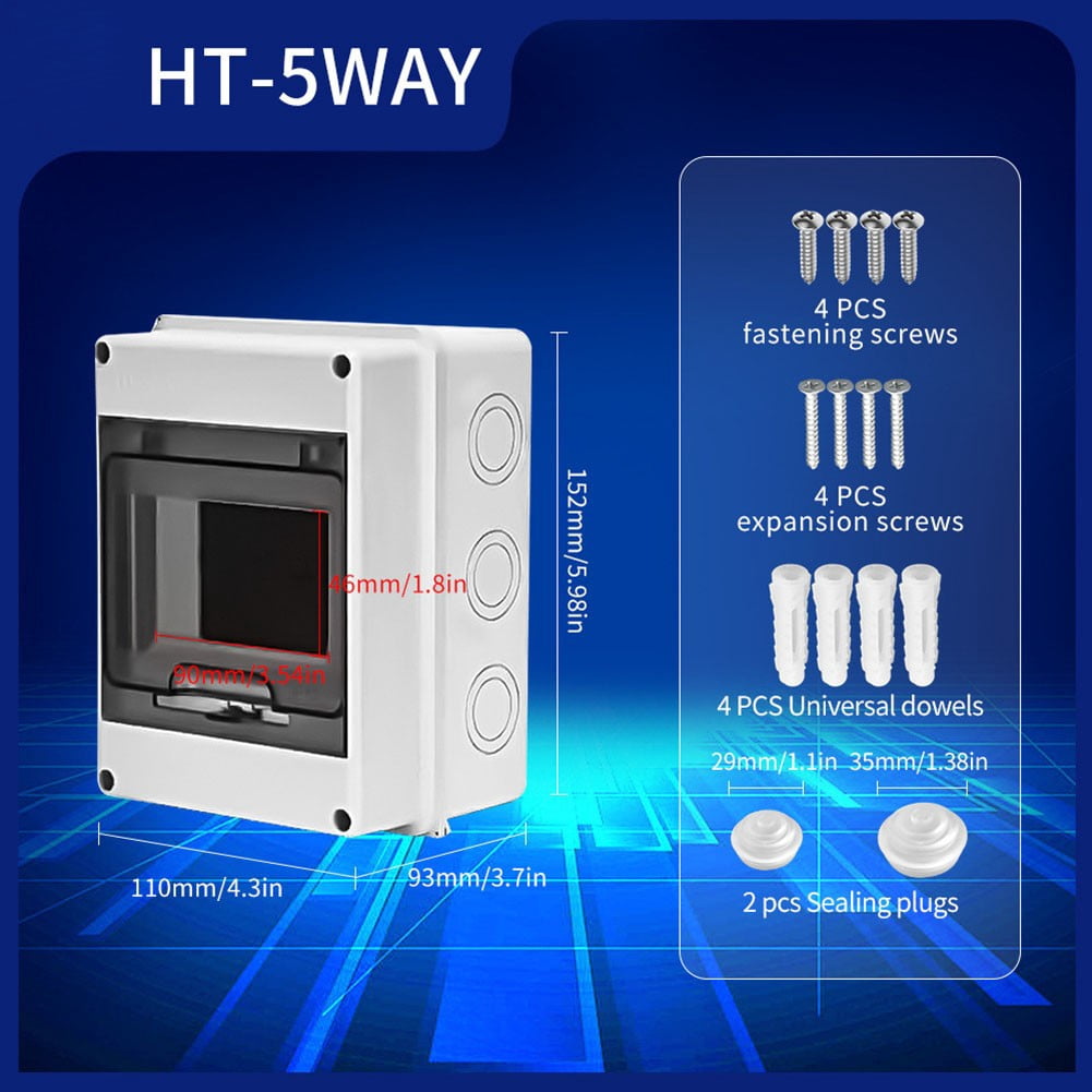 1pc HT Series IP65 Waterproof Distribution Box Meter Box With Screws Suitable For Outdoor Use Easy Installation