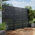 thumbnail image 2 of MAYEERTY 72"x47" Outdoor Privacy Screen Freestanding Metal Room Dividers Balcony Decorative Screen,Black, 2 of 5