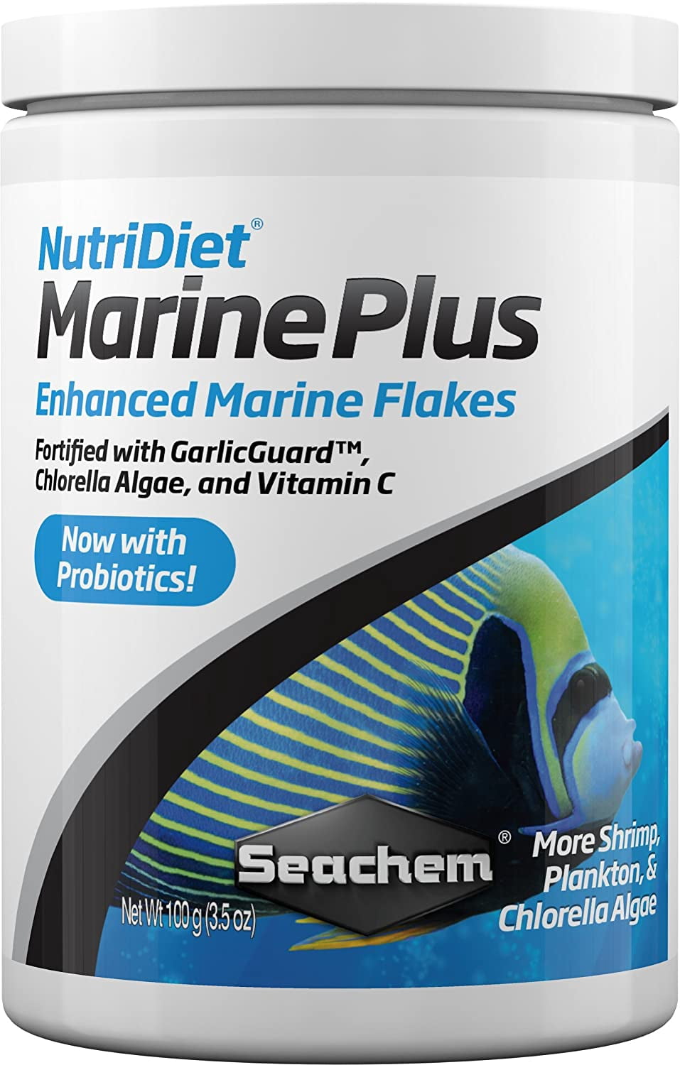 Seachem NutriDiet Marine Plus Flakes - Probiotic Fish Food Formula 3.5-Ounce