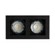 thumbnail image 2 of Luminaria Para Empotrar En Techo Doble Spot Dirigible Base Para Foco MR16 GU5.3 50w Negro Illux TH-4231.NN, 2 of 6