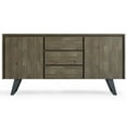 thumbnail image 2 of Simpli Home Lowry 60 inch Wide Solid Acacia Wood Modern Industrial Sideboard Buffet in Distressed Grey, 2 of 4