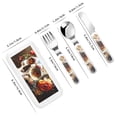thumbnail image 2 of Salouo Rose Floral Skull Pattern 3 Pieces Toddler Utensils, Kids Silverware Set Stainless Steel Utensils for Kids Children Safe Spoons Forks & Knife Dishwasher Safe, 2 of 8