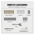 thumbnail image 6 of Outdoor Stair Railing, 1-5 Steps Wrought Iron Handrail Adjustable Exterior Handrails with Fence, Concrete Step Railing Kit, Matte Black, 6 of 7