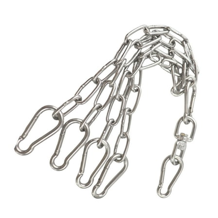 Strong Punches Bag Hanger Boxing Bag Connecting Hook Chain Stainless Steel Swivels Chain with 4 Snapping Hook Easy to Use