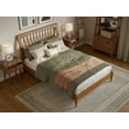 thumbnail image 3 of AFI Orleans Full Solid Wood Low Profile Sleigh Platform Bed, Light Toffee, 3 of 12