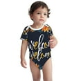thumbnail image 2 of Xecao Sunflower Welcome A Pattern Baby Climbing Bodysuit Short Sleeve Onesie Unisex 0-12 Months Baby Shirt Newborn Outfits Crotch snap design-6 Months, 2 of 6