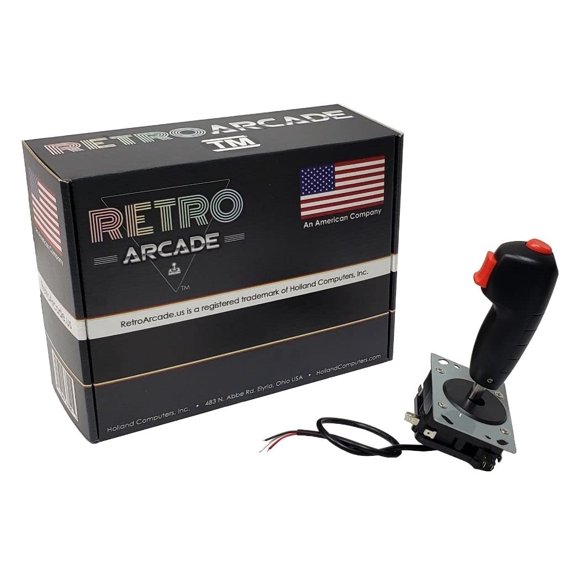 Arcade Flight Yoke Stick Joystick, Eight Way Joystick with Two fire Buttons and Firm Grip
