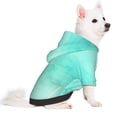 thumbnail image 2 of Fotbe Cyan Mint Marble Sudadera con Estampado para Perros Pequeños – Suéter con Capucha para Mascotas, Tela Suave de Forro Polar con Bolsillo-Large, 2 of 7