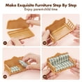 thumbnail image 3 of Wooden Dollhouse for Girls - Wooden Doll House, DIY Pretend Dream House with Furniture Accessories, Gift for Girl Ages 3+, 3 of 8