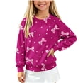 thumbnail image 2 of BXJX Girls Christmas Sweaters, Cute Knit Fall Winter Crew Neck Pullover Xmas Tops Hot Pink Size 7-8 T, 2 of 5