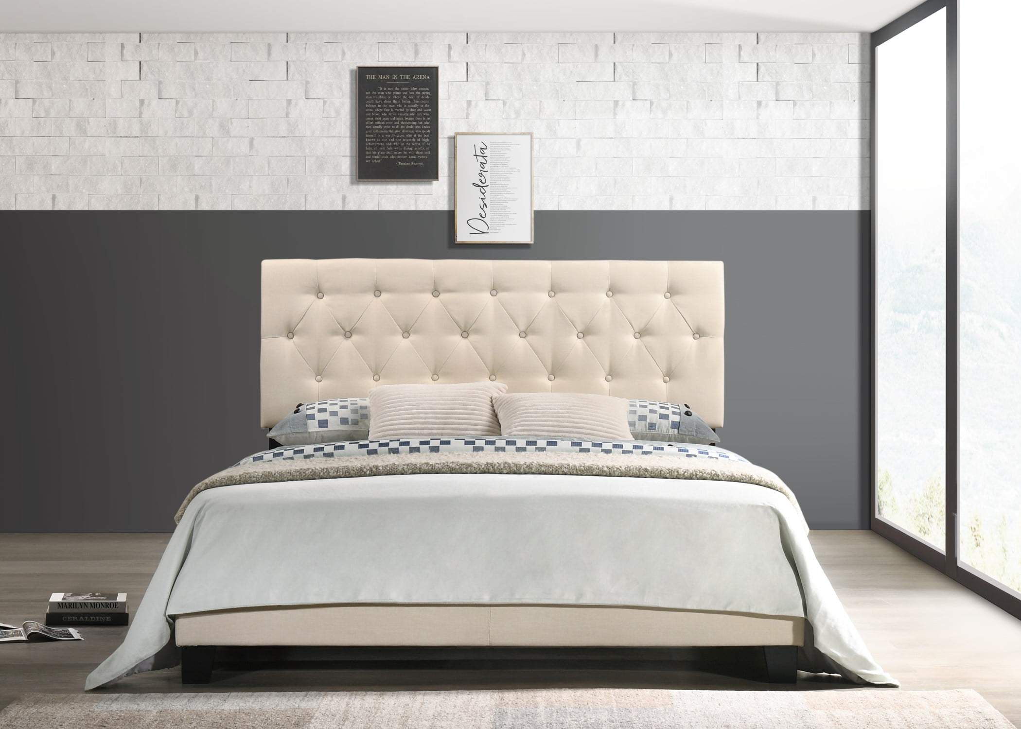 Omi queen upholstered bed hotsell