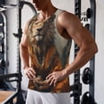 thumbnail image 5 of Salouo Jungle Meditating Lion for Men's Tank Tops,Sleeveless Muscle Shirts for Men Quick Dry Workout Tank Top Gym Muscle Tee Fitness Bodybuilding Sleeveless T Shirt-4X-Large, 5 of 7