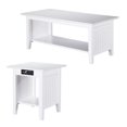 thumbnail image 1 of Ensemble de Table Basse et Chargeur 2 Pcs en Blanc, 1 of 10