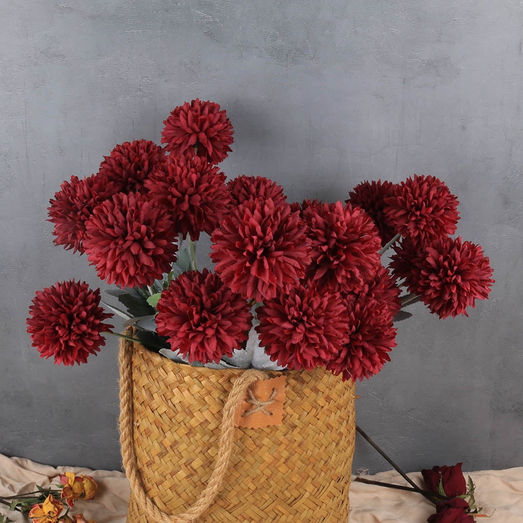 NEW 47cm 9Heads Chrysanthemum Stem Artificial Fake Flowers Bunch Flora Decor 