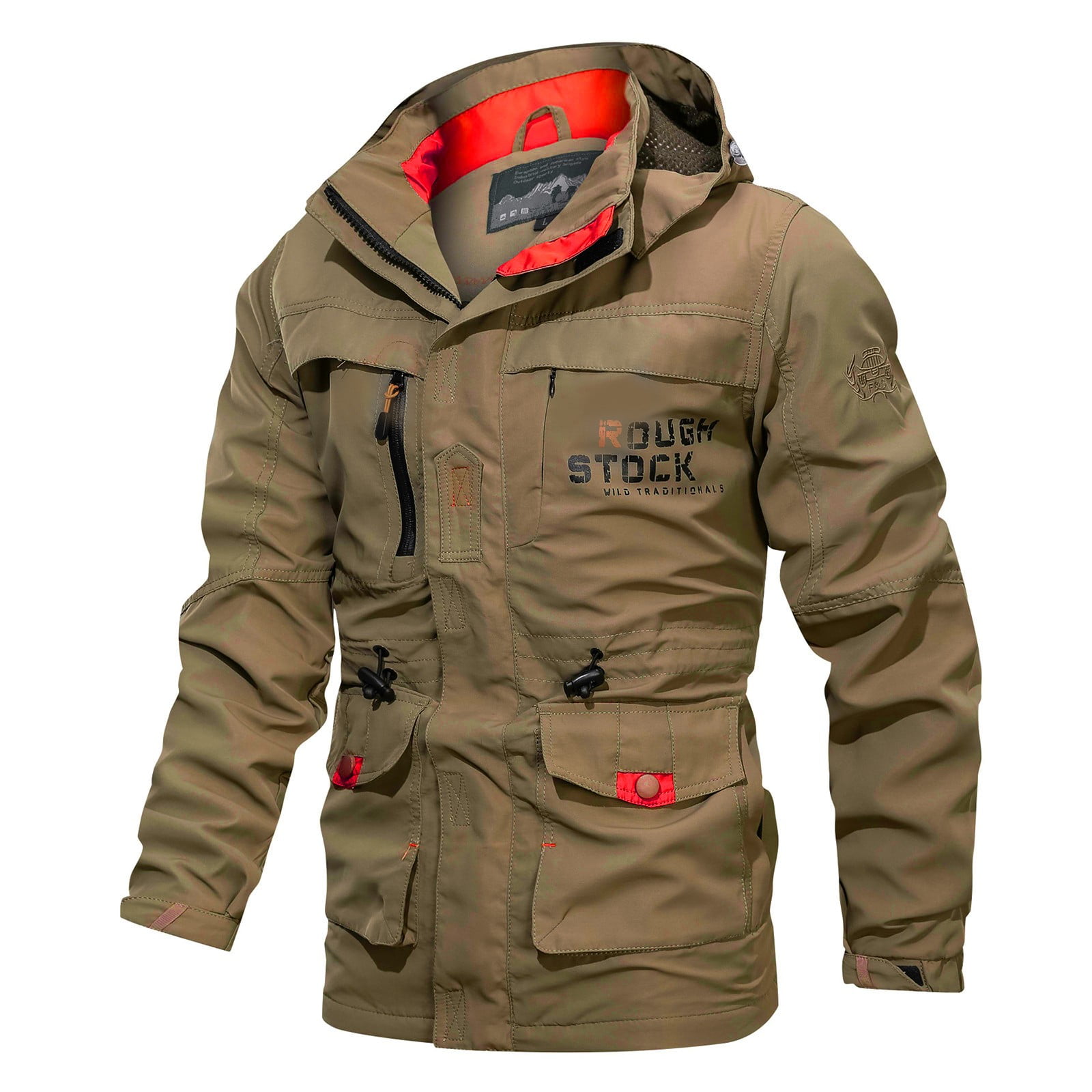 Men Clearance LYXSSBYX Winter Jackets for Men Clearance Men's Jacket Mid-length Casual Outdoor Hooded Plus Size Jacket Spring and Autumn Clothes
