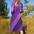 thumbnail image 5 of Abstract Vector Purple Vertical Stripes Dress Summer Dresses Woman Street Style Big Size Casual Dress, 5 of 9