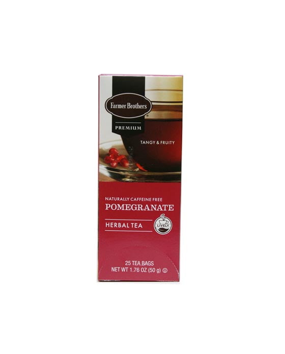 Farmer Brothers Kosher Premium Pomegranate Herbal Tea Bags, 25 Ct