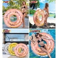 thumbnail image 3 of CoTa Global Giant Inflatable Pool Float Tube - Luxurious Pool Ring Float Tube Fun Toy Filled with Sparkle Gold Confetti, Cool Design Pool Tubes for Adults, Kids, and Teens - Rose Gold - 48 Inches, 3 of 7