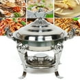 thumbnail image 3 of Catering Classic Stainless Steel Chafing Dish Half Round Buffet Chafer 30cm, 3 of 12