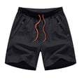 thumbnail image 6 of Men's Shorts Lightweight Solid Color Cargo Shorts Drawstring Elastic Waist Shorts Summer Lightweight Running Shorts Walking Shorts, 6 of 7
