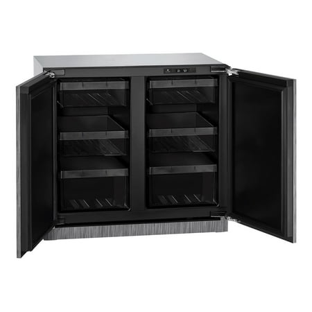 U-3036RRGLS-00B 36" Modular 3000 Series Compact Refrigerator with 6.9 cu. ft. Capacity 246 Can Capacity Convection Cooling System U-Select Control and Triple Thermopane Glass Door in Stainless Steel