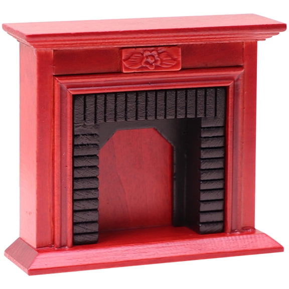 DEMACRIO 1Pack Tiny House Furniture Mini for Dollhouse Accessories Red Wood with Decorative Function