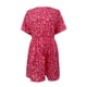 thumbnail image 5 of Mini vestido de manga corta con cuello redondo y estampado informal de manga farol de verano para mujer a la moda Fridja  NMB2148, 5 of 5