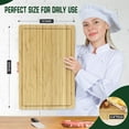 thumbnail image 2 of 18 Inch Large Bamboo Cutting Board XL Wooden Butcher Block with Juice Groove and Handles for Meat and Vegetables, 2 of 7