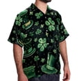 thumbnail image 2 of Saint Patrick's Day Men's Short Sleeve Hawaiian Beach Shirts, Casual Printed Button Down Spread Collar Tops, Summer Unisex Style, 2 of 6