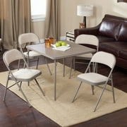 Meco Sudden Comfort Deluxe Double Padded Chair and Back 5 Piece Card Table Set Chicory by Meco Corp