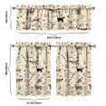 thumbnail image 6 of Kitchen Curtains 36 Inch Short - 3 Panel Set with Cute Cat Paw Pattern, Rod Pocket Window Curtain, 100% Polyester for Pet Lovers Farmhouse, Cafe, Kitchen, Bedroom, Easy Wash, 6 of 6