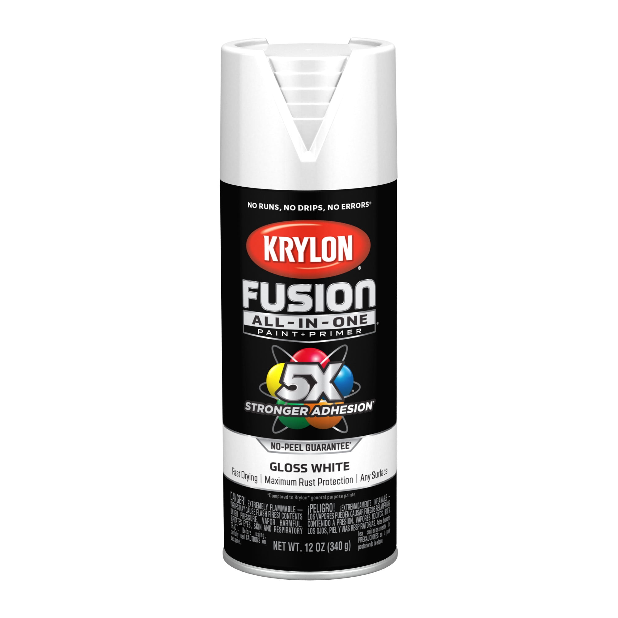 (2 pack) Krylon Fusion All-In-One, Gloss, White, 12 oz