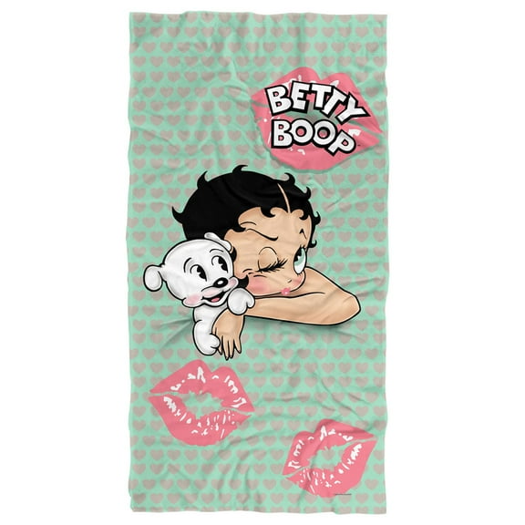 Betty Boop Beach Towel, 30"x60", Goodnight Kiss Beach Towel