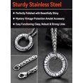 thumbnail image 5 of FaithHeart Norse Viking Rune Necklace for Men Stainless Steel Chain Nordic Mythology Rune Silver Vintage Protective Jewelry Gifts for Dad Son Friends Christmas, 5 of 8