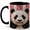 Black, variant on Stained Glass Panda Coffee Mug, Panda Bear Mug, Ceramic 11 oz