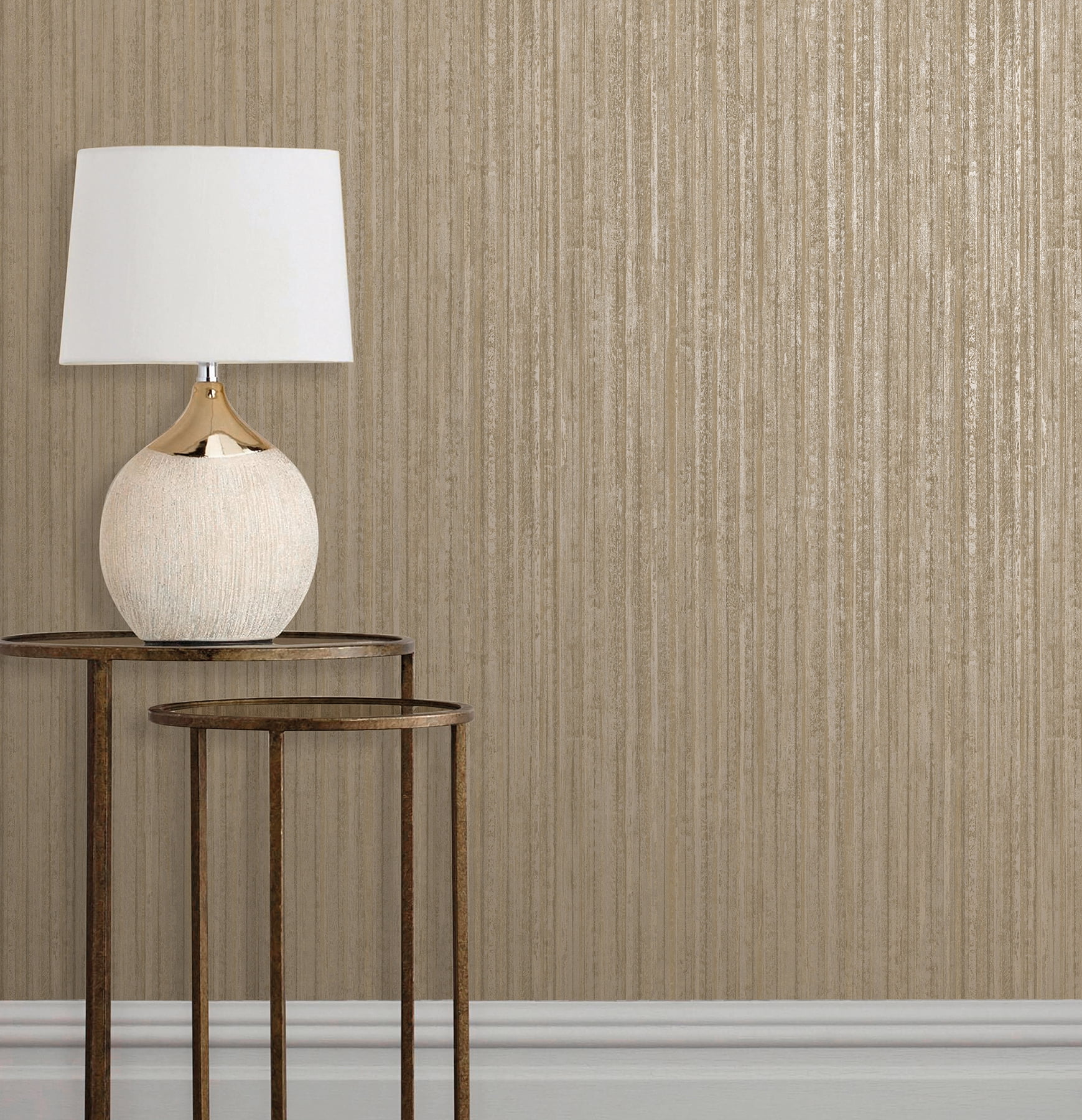Fine Decor Bijou Brass Faux Metal Wallpaper