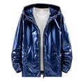 thumbnail image 1 of Mens Shiny Waterproof Hooded Jacket2XL, 1 of 3