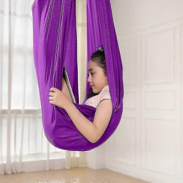 Children's Swinging Hammock - Ideal For Adhd, Asperger's, Autism - Indoor Elastic Cuddle Sensory Swing
