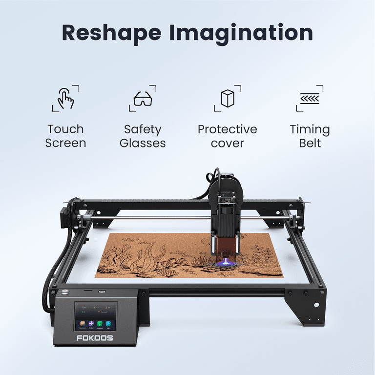 FOKOOS FE10 10W Laser Engraver, 60W Machine with 3.5