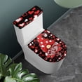 thumbnail image 2 of HELLHERO Heart Gnome Toilet Dust Cover Set & 2 Pieces Toilet Seat Covers Set & Elastic Edge for Hotel Home, 2 of 8