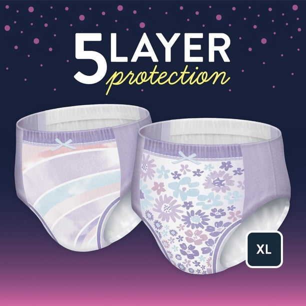 Goodnites Girls' Nighttime Bedwetting Underwear, Jumbo Pack