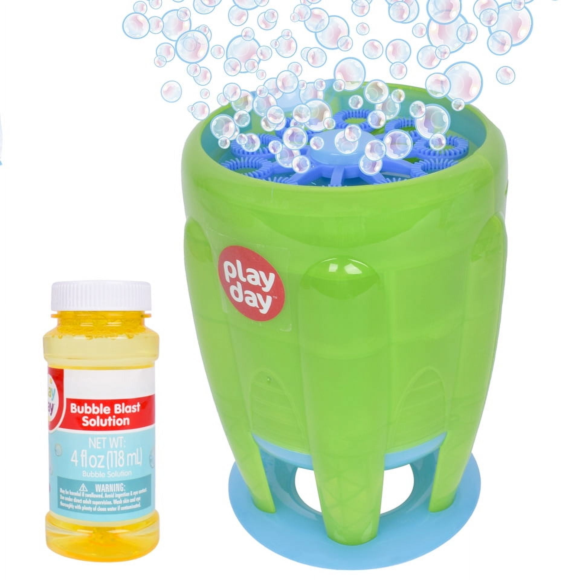 Play Day Bubble Jet, Includes 4oz Bubble Solution, Children Ages 3+ (Requires 4 AA Batteries)
