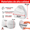 thumbnail image 4 of Almohada Ortopedica JustClick MX para Piernas con Memory Foam Color Blanca con Cremallera Azul, 4 of 7