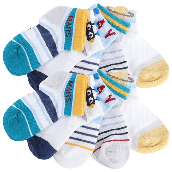 ifundom 5 Pairs Toddler Thin Socks Breathable Baby Socks Assorted Colors Soft Cotton Socks for Kids Daily Wear