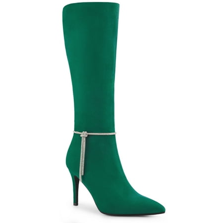 

Allegra K Women s Rhines Stiletto Heels Knee High Boots