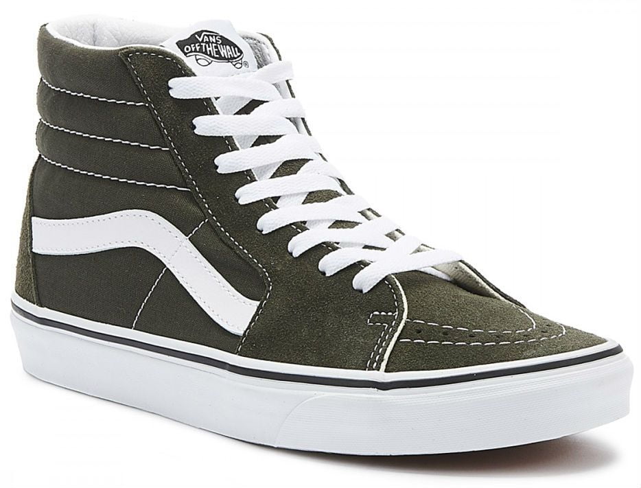 womens high top vans grey